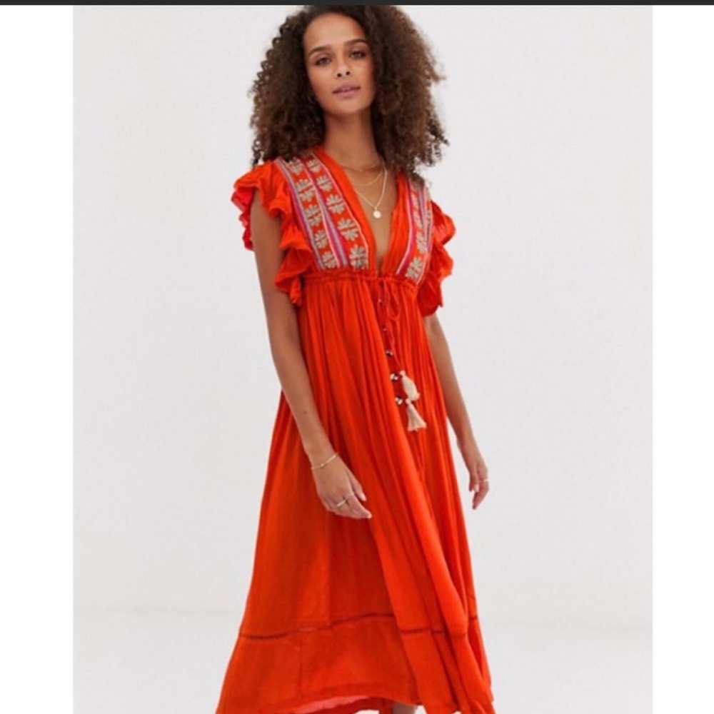 Free People “Will Wait For You” Midi Dress